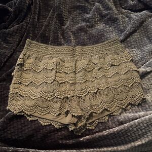 Charlotte Russe Olive Green knit Shorts